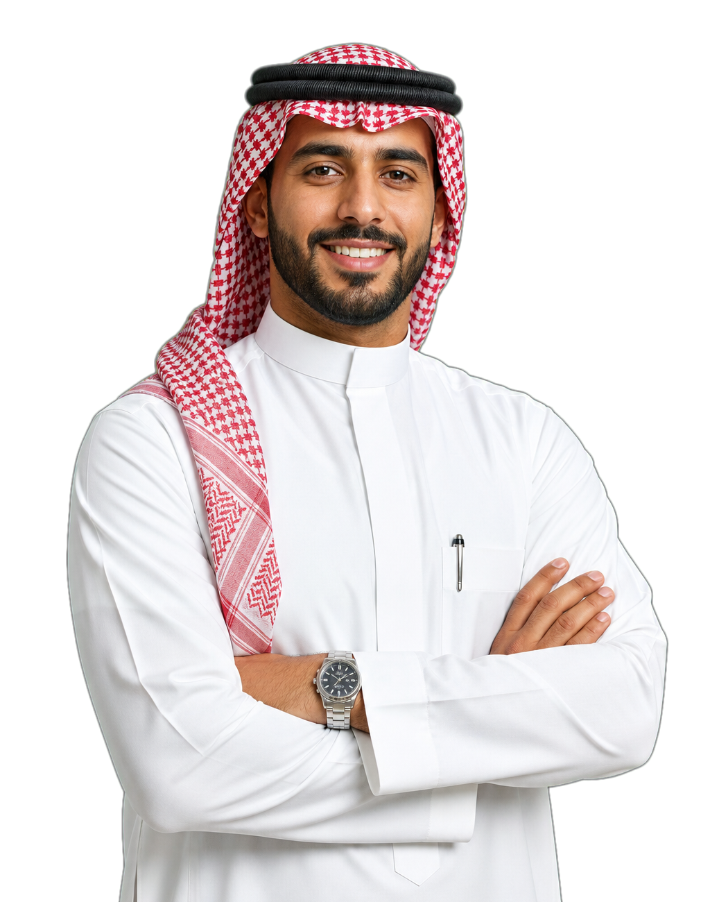 خبير رقمي سعودي مبتسم